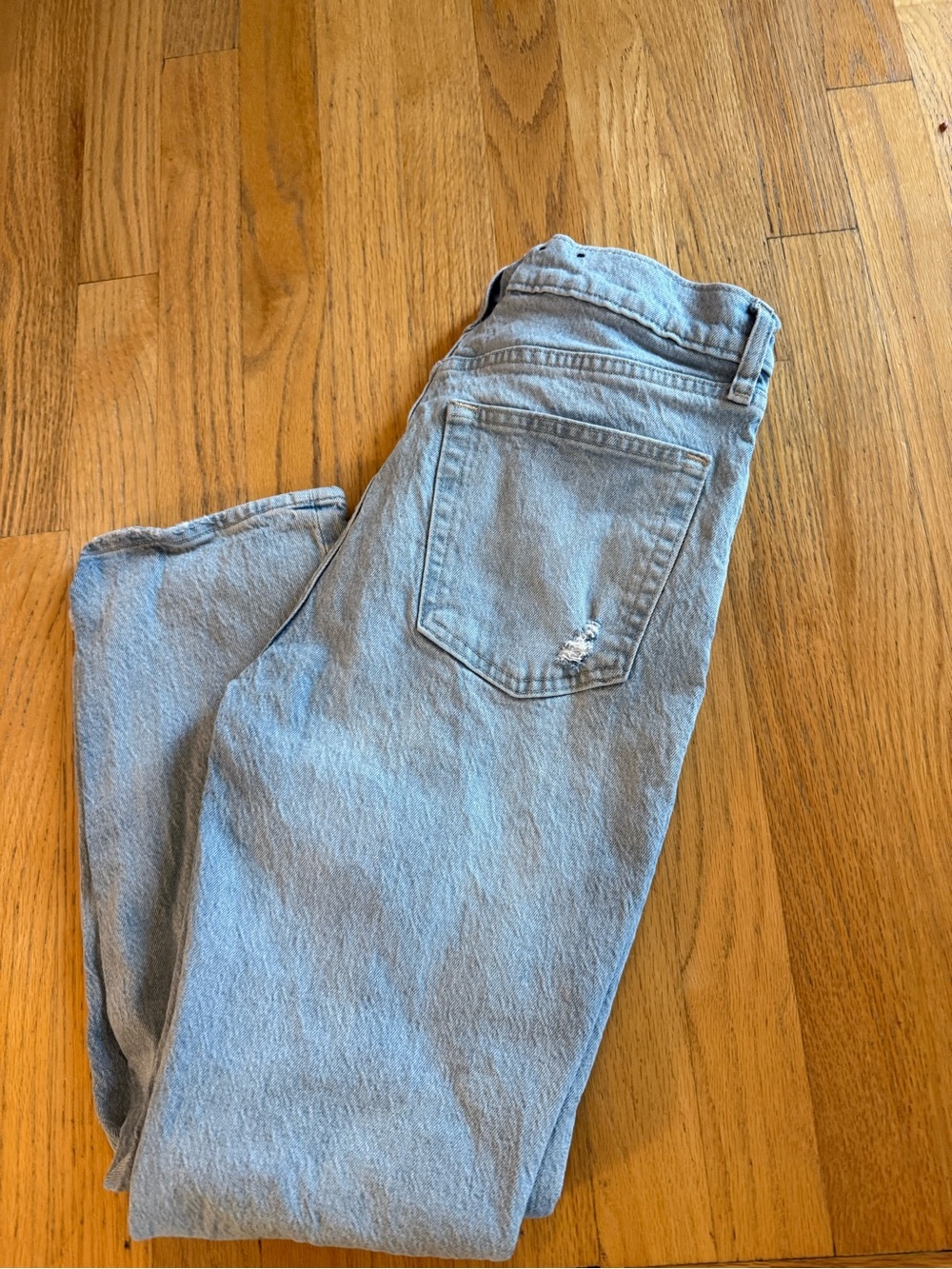 Gap Light Wash High-Rise Distressed Jeans